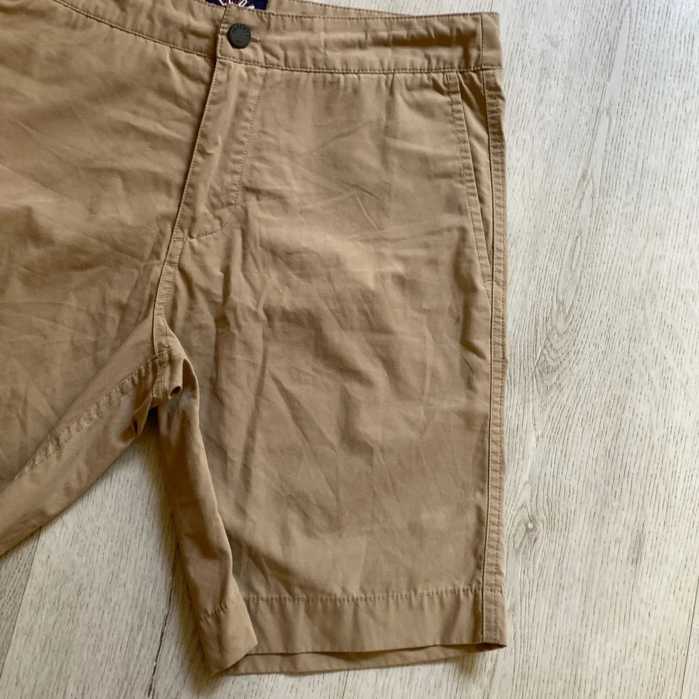 Faherty All Day Shorts Mens 32 Khaki Tan Hybrid Board Shorts‎ Quick Dry Chino